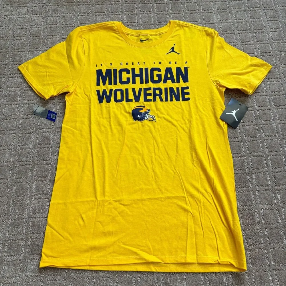 Michigan Wolverines Football 2018 Season T Shirt Mens Small Jordan Nike U of M